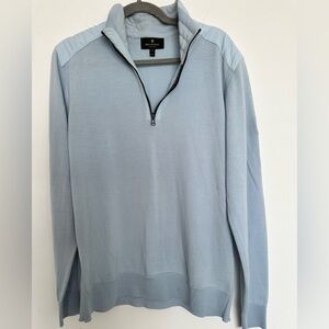 Belstaff Sky Blue Zip-Up Sweater